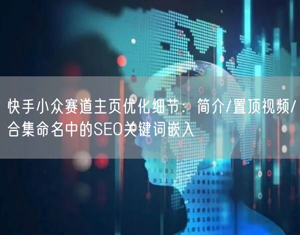 快手小众赛道主页优化细节：简介/置顶视频/合集命名中的SEO