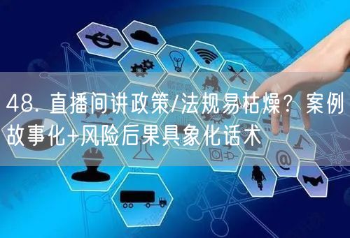 48. 直播间讲政策/法规易枯燥？案例故事化+风险后果具象化