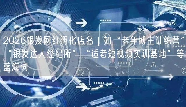 2026银发网红孵化店名｜如“老年博主训练营”“银发达人经纪