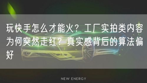 玩快手怎么才能火？工厂实拍类内容为何突然走红？真实感背后的算法偏好